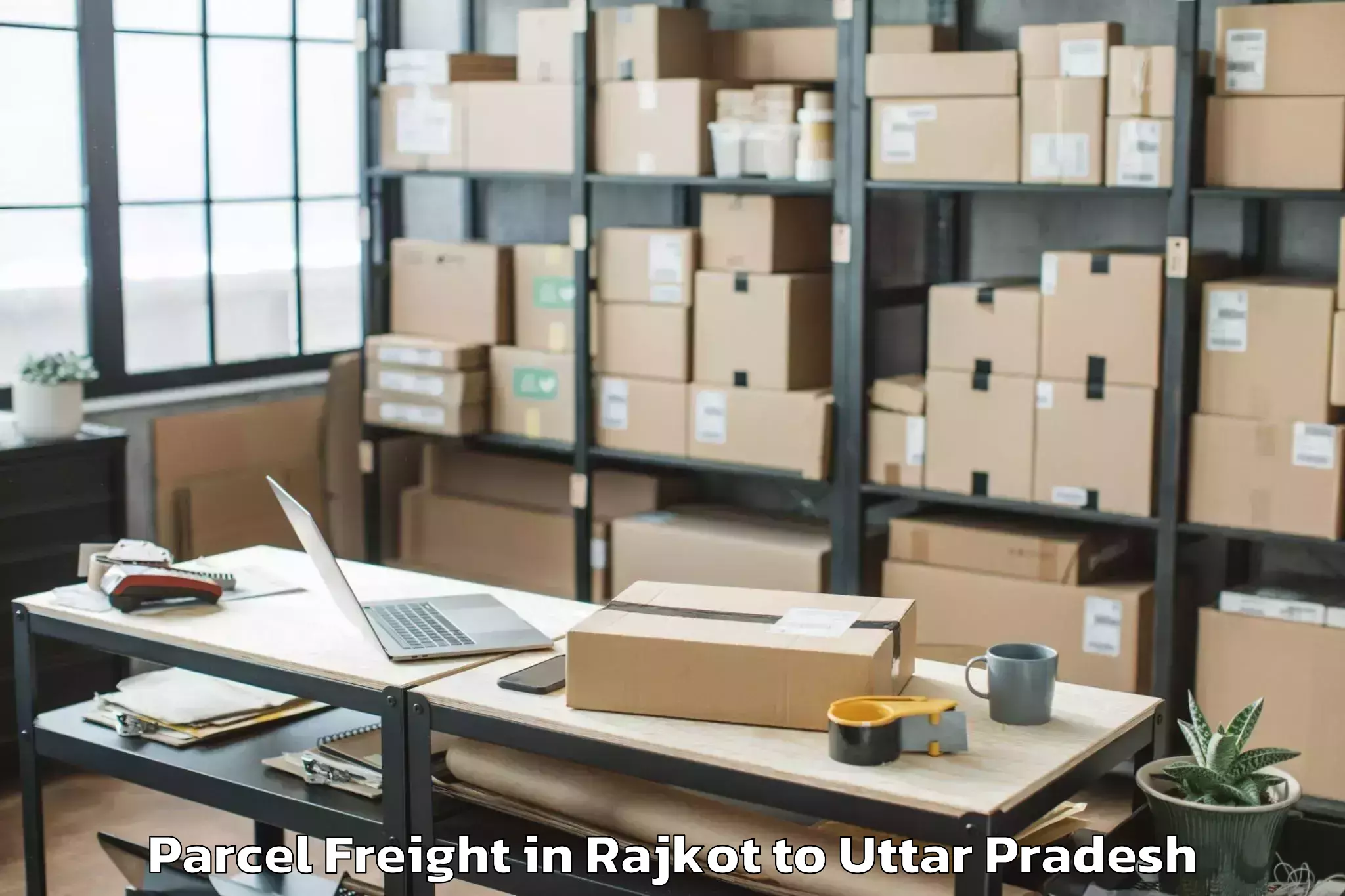 Reliable Rajkot to Tori Fatehpur Parcel Freight